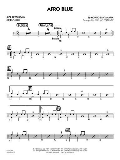 Afro Blue (arr. Michael Sweeney) - Aux Percussion