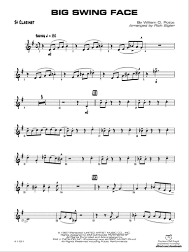 Big Swing Face: 1st B-flat Clarinet