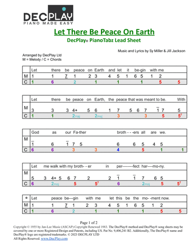 Let There Be Peace On Earth