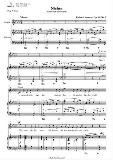 Nichts, Op. 10 No. 2 (G-flat Major)