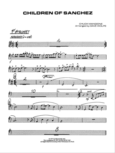 Children of Sanchez: 1st B-flat Trumpet