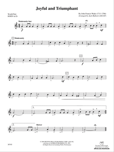 Joyful and Triumphant: (wp) 1st Horn in E-flat