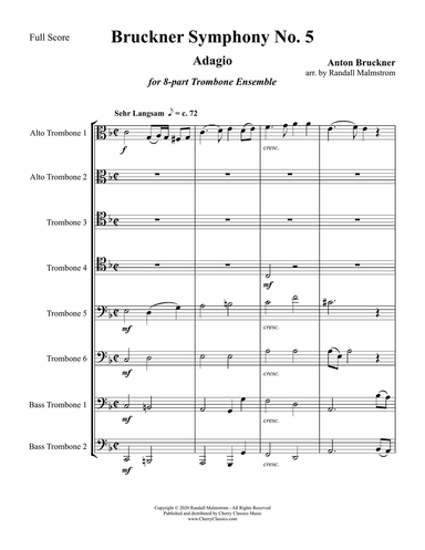 Symphony No. 5 Adagio for 8-part Trombone Ensembleo