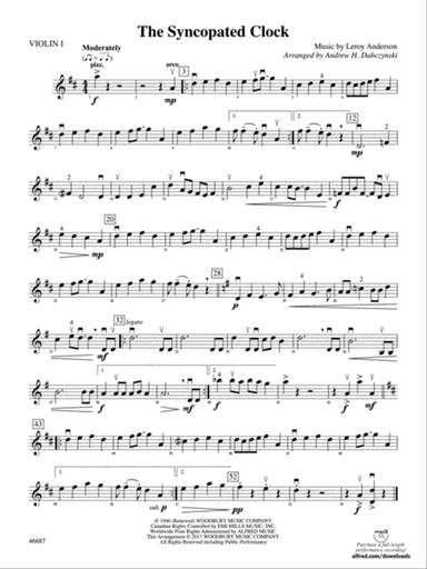 The Syncopated Clock: 1st Violin