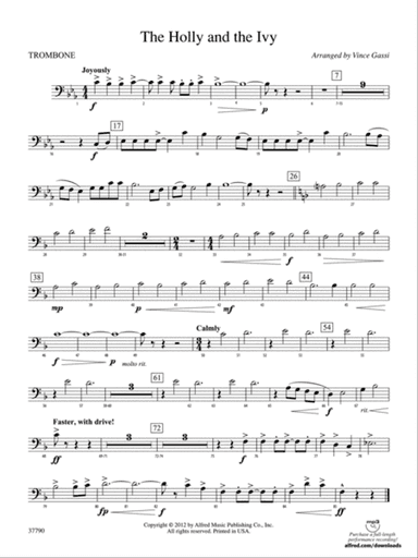 The Holly and the Ivy: 1st Trombone