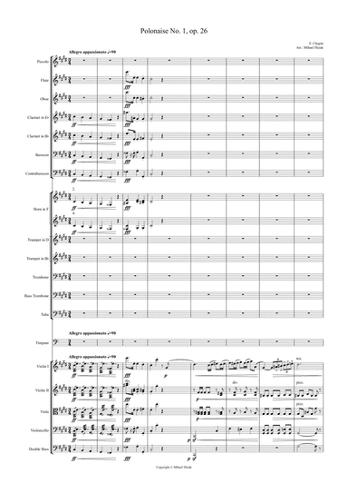 Polonaise no 1, op. 26 - Score Only
