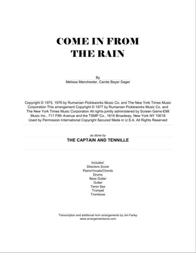 Come In From The Rain