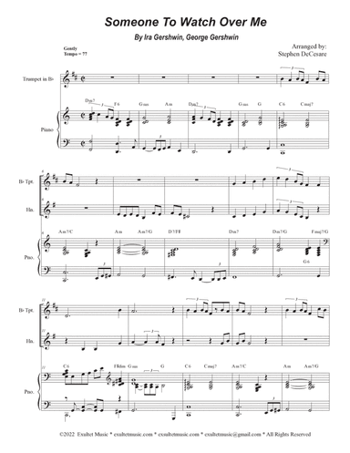 Someone To Watch Over Me (Duet for Bb-Trumpet and French Horn)
