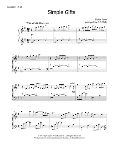 Simple Gifts - A Shaker Tune