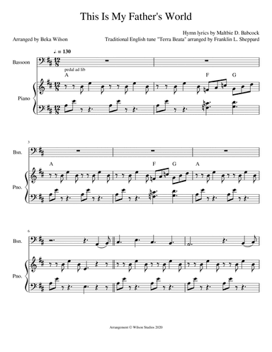 This Is My Father's World--bassoon solo