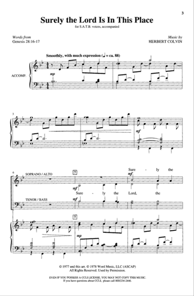 Surely the Lord Is in This Place