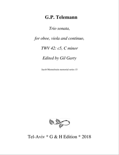 Trio sonata, oboe, viola, continuo, TWV 42: c5, C minor (Original version)