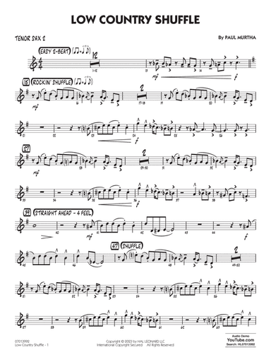 Low Country Shuffle - Tenor Sax 2