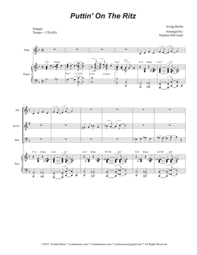 Puttin' On The Ritz (Woodwind Quartet and Piano)