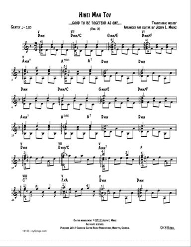 Hinei Mah Tov Var 3 (arr. Joe Marks)