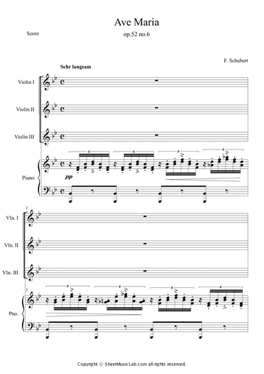 Ave Maria D.839 B flat Major