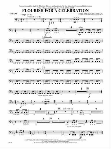 Flourish for a Celebration: Timpani