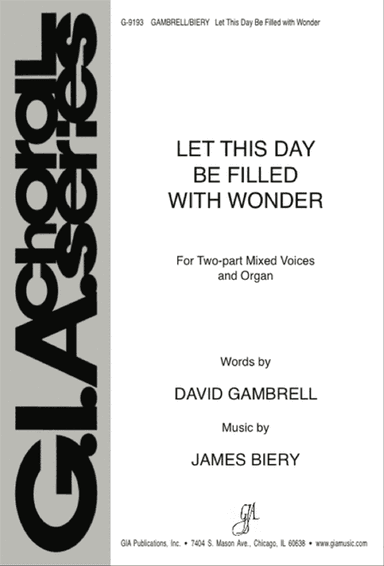 Let This Day Be Filled with Wonder