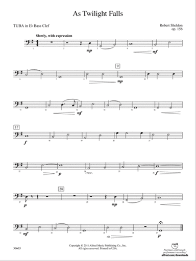 As Twilight Falls: (wp) E-flat Tuba B.C.