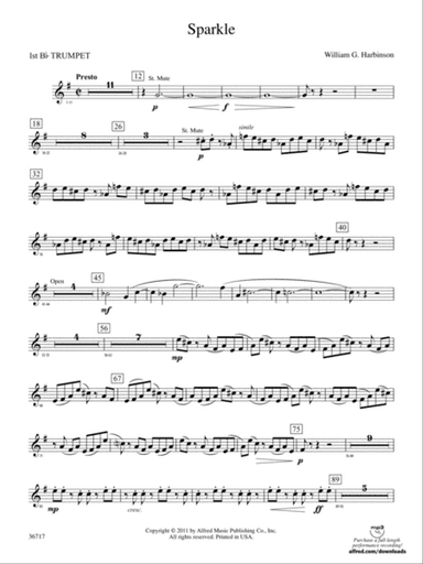 Sparkle: 1st B-flat Trumpet