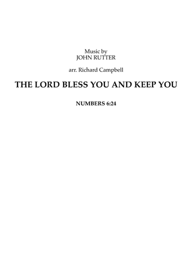 The Lord Bless You And Keep You