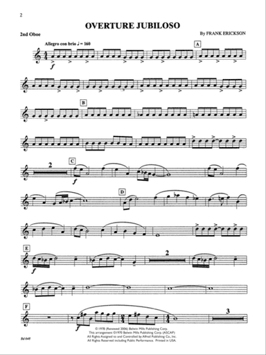 Overture Jubiloso: 2nd Oboe