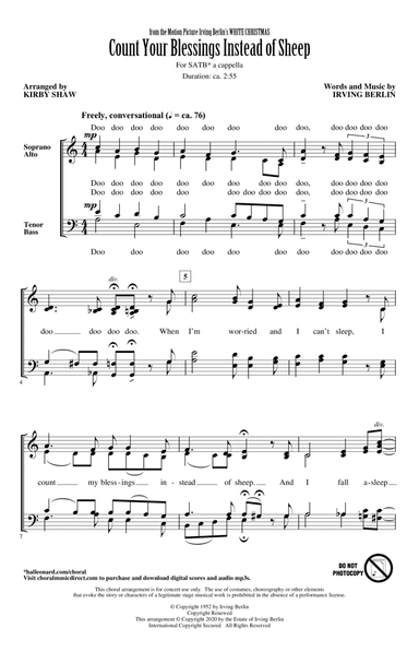 Count Your Blessings Instead Of Sheep (from White Christmas) (arr. Kirby Shaw)