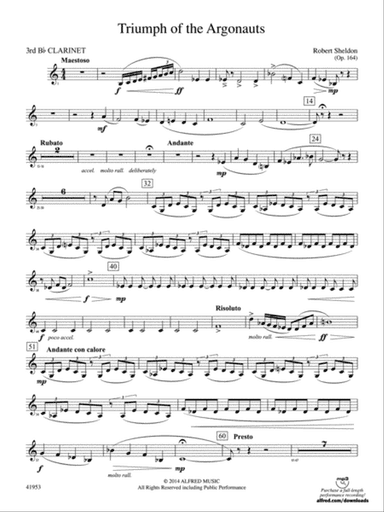 Triumph of the Argonauts: 3rd B-flat Clarinet