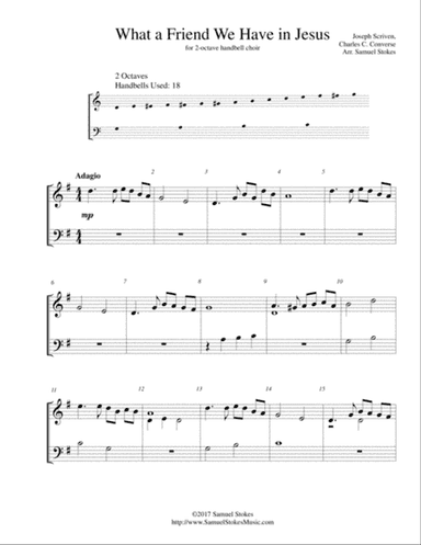 What a Friend We Have in Jesus - for 2-octave handbell choir