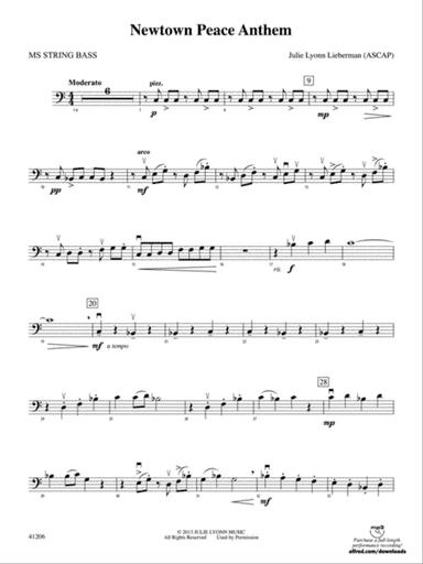 Newtown Peace Anthem: MS String Bass