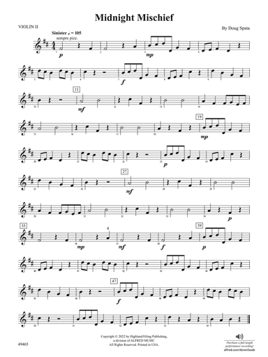 Midnight Mischief: 2nd Violin