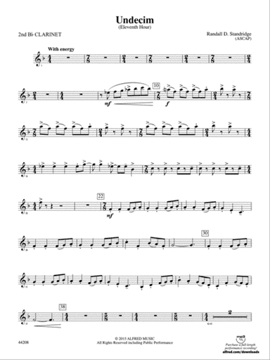 Undecim: 2nd B-flat Clarinet