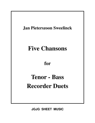 Eight Sweelinck Duets for T-B Recorders