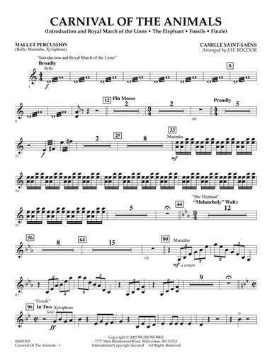Carnival of the Animals (arr. Jay Bocook) - Mallet Percussion