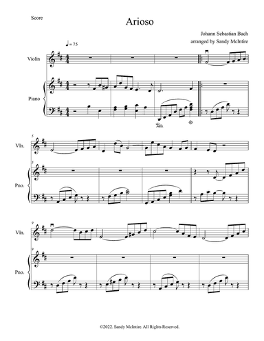 Arioso from Cantata BMV 165