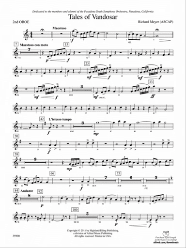Tales of Vandosar: 2nd Oboe