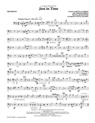 Just In Time (from Bells Are Ringing) (arr. Steve Zegree) - Trombone