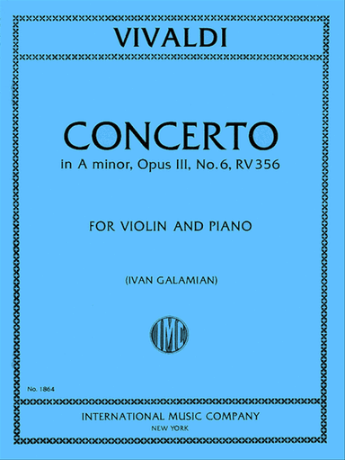 Concerto in A minor, RV 356 (Op. 3, No. 6)