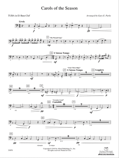Carols of the Season: (wp) E-flat Tuba B.C.