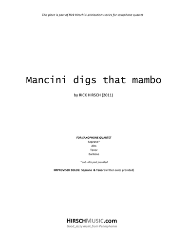 Mancini digs that mambo