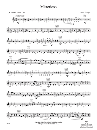 Misterioso: (wp) B-flat Tuba T.C.