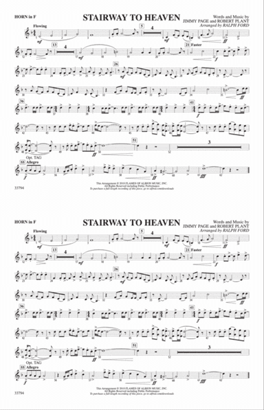Stairway to Heaven: 1st F Horn