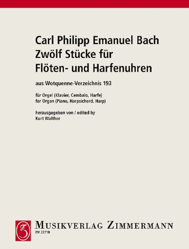 Zwölf Stücke für Flöten- und Harfenuhren