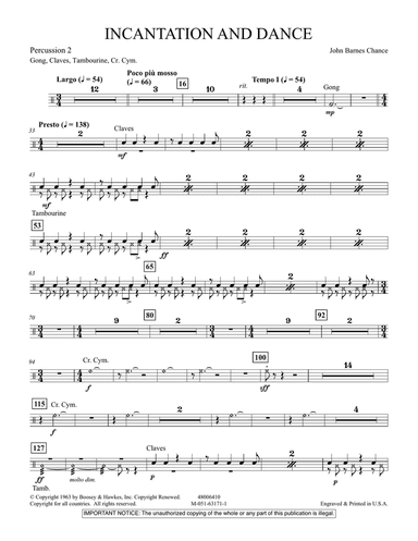 Incantation and Dance - Percussion 2