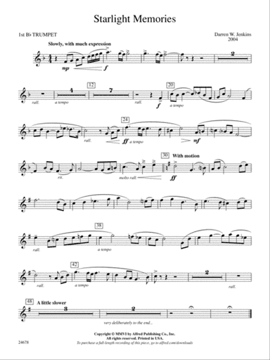 Starlight Memories: 1st B-flat Trumpet