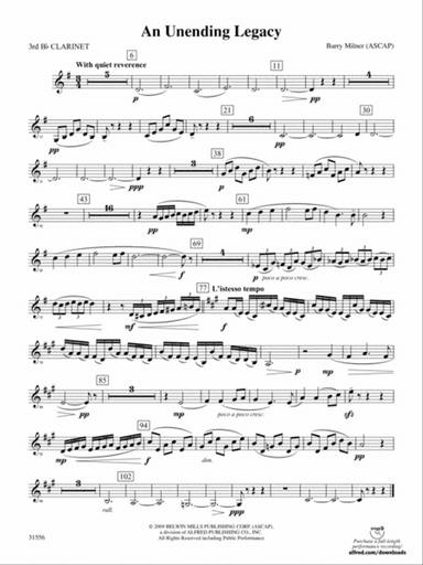 An Unending Legacy: 3rd B-flat Clarinet