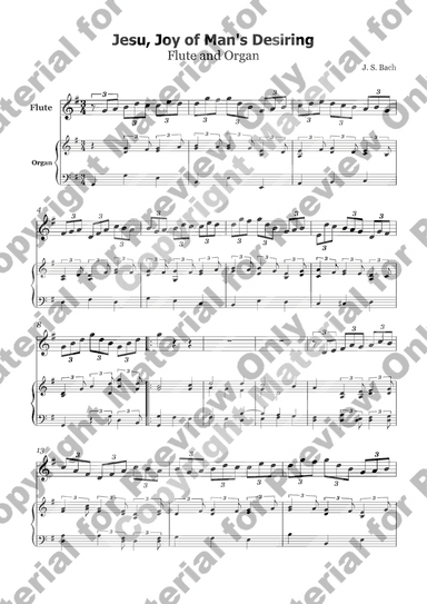Jesu, Joy of Man's Desiring - Flute and Organ or Piano