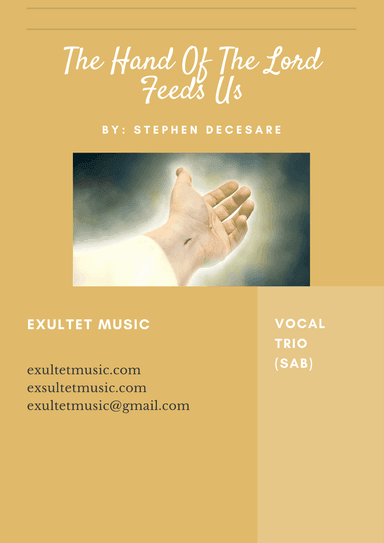 The Hand Of The Lord Feeds Us (Vocal Trio - (SAB)
