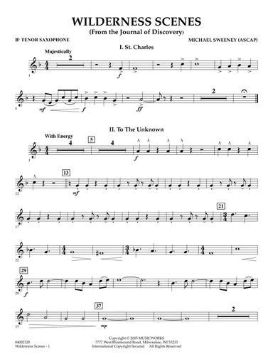 Wilderness Scenes (from The Journal Of Discovery) - Bb Tenor Saxophone