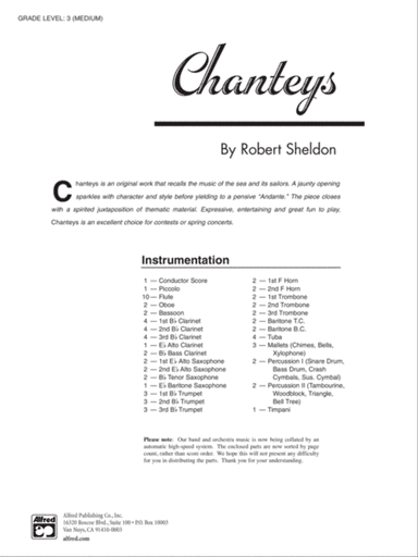 Chanteys: Score